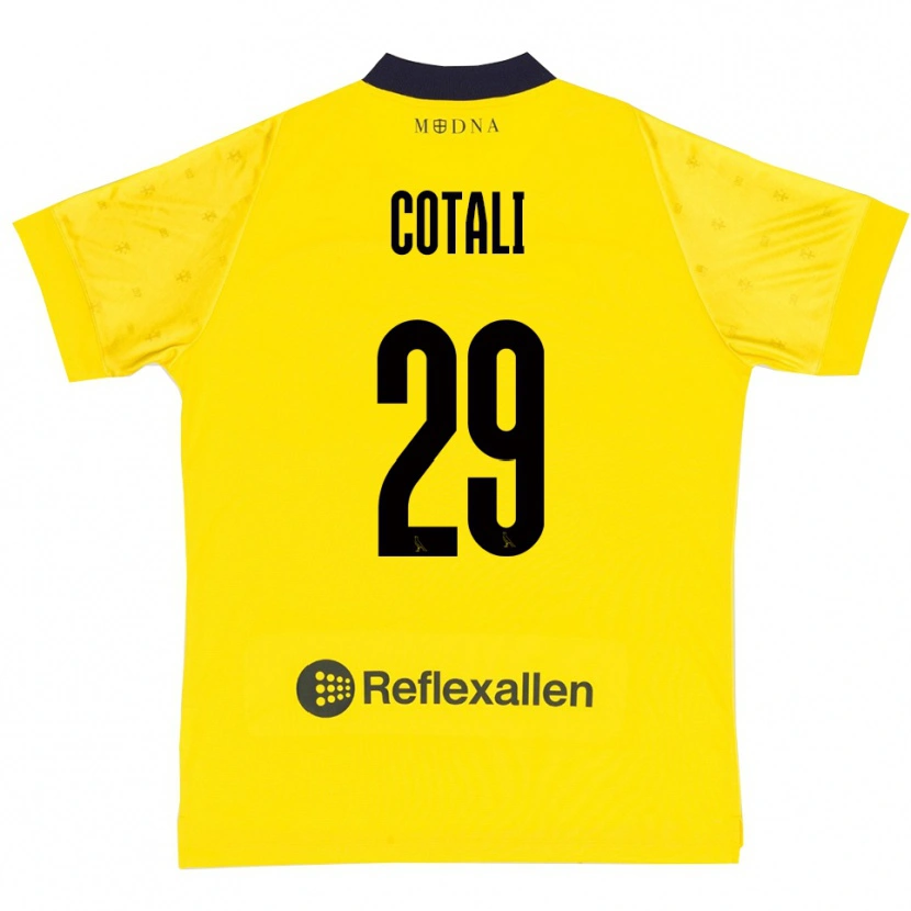Danxen Niño Camiseta Matteo Cotali #29 Amarillo Marino 1ª Equipación 2025/26 La Camisa México