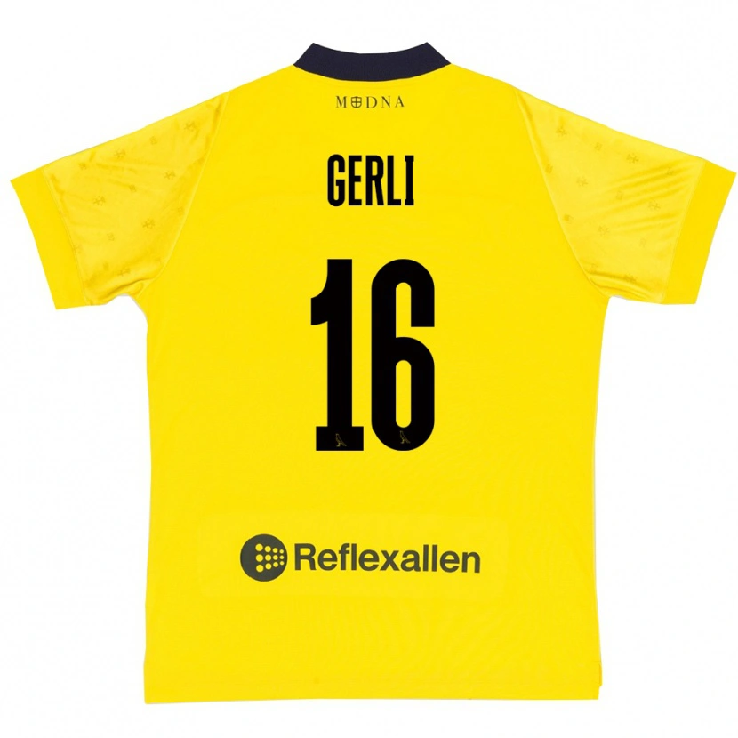 Danxen Niño Camiseta Fabio Gerli #16 Amarillo Marino 1ª Equipación 2025/26 La Camisa México