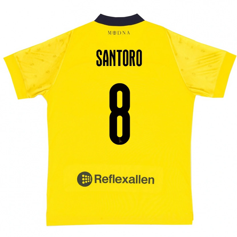Danxen Niño Camiseta Simone Santoro #8 Amarillo Marino 1ª Equipación 2025/26 La Camisa México