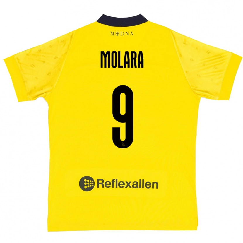 Danxen Niño Camiseta Christian Molara #9 Amarillo Marino 1ª Equipación 2025/26 La Camisa México