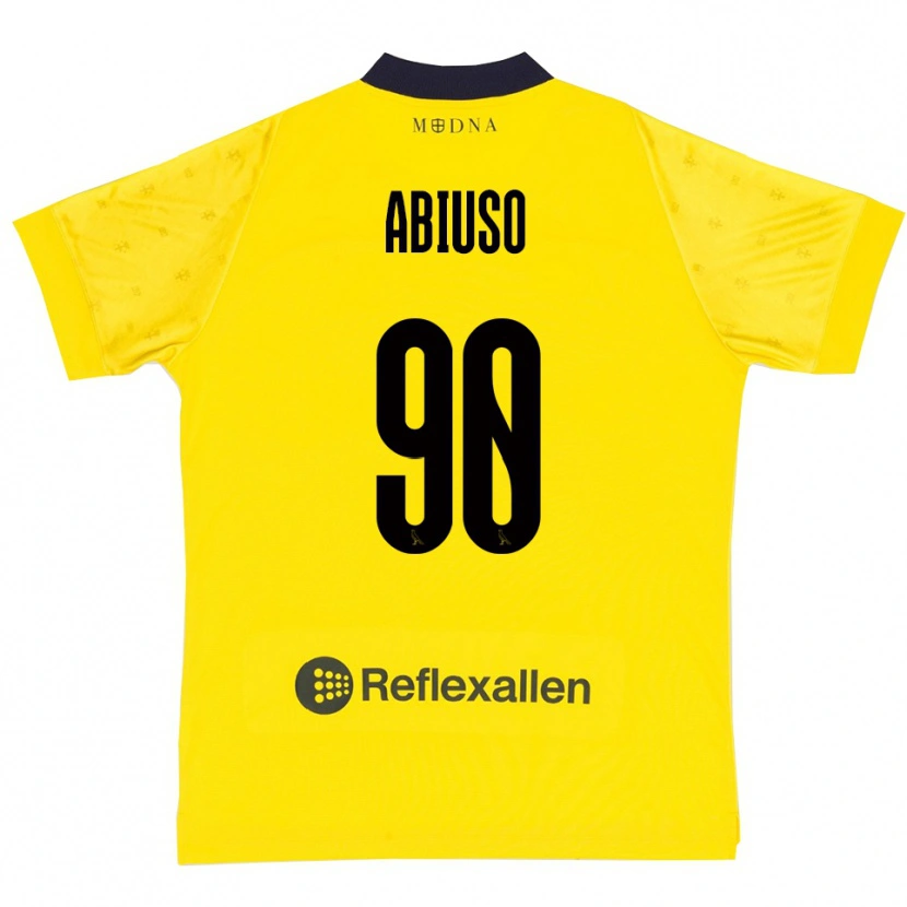 Danxen Niño Camiseta Fabio Abiuso #90 Amarillo Marino 1ª Equipación 2025/26 La Camisa México