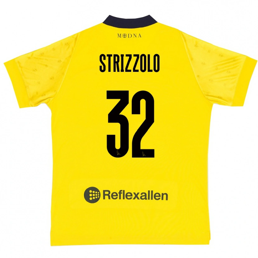 Danxen Niño Camiseta Luca Strizzolo #32 Amarillo Marino 1ª Equipación 2025/26 La Camisa México