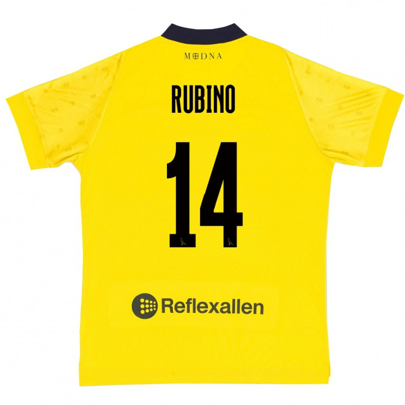 Danxen Niño Camiseta Lorenzo Rubino #14 Amarillo Marino 1ª Equipación 2025/26 La Camisa México