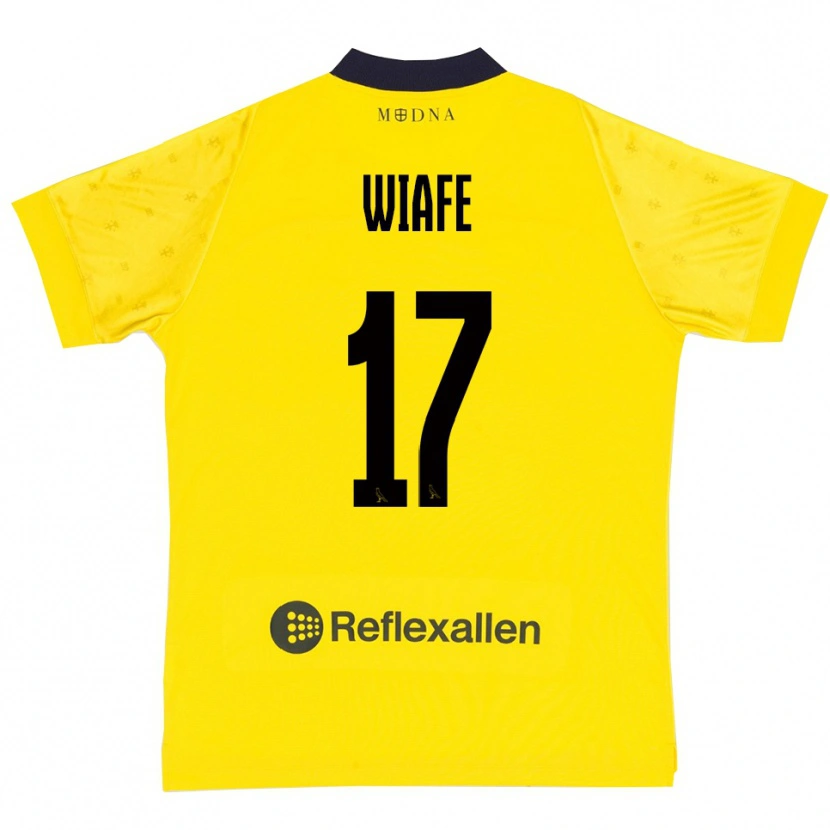 Danxen Niño Camiseta Samuel Wiafe #17 Amarillo Marino 1ª Equipación 2025/26 La Camisa México