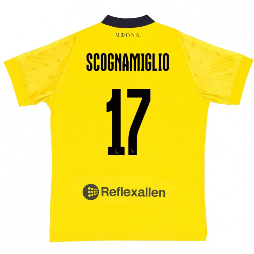 Danxen Niño Camiseta Giuseppe Scognamiglio #17 Amarillo Marino 1ª Equipación 2025/26 La Camisa México