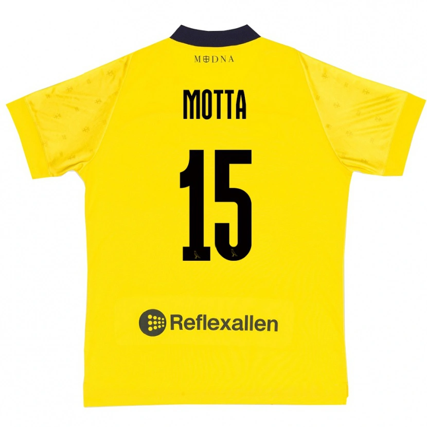 Danxen Niño Camiseta Nicolò Motta #15 Amarillo Marino 1ª Equipación 2025/26 La Camisa México