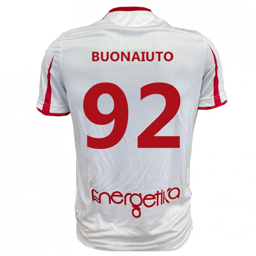 Danxen Niño Camiseta Cristian Buonaiuto #92 Blanco Rojo 1ª Equipación 2025/26 La Camisa México