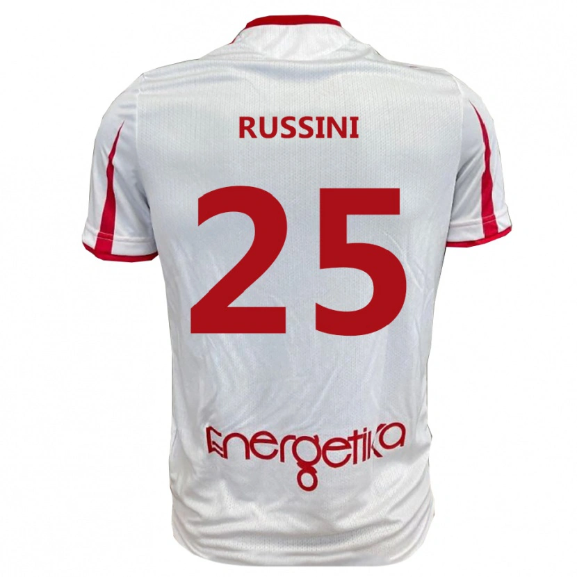 Danxen Niño Camiseta Simone Russini #25 Blanco Rojo 1ª Equipación 2025/26 La Camisa México