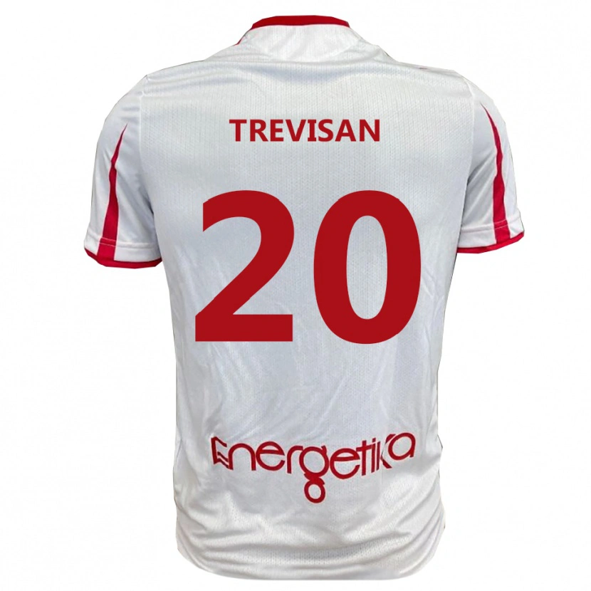 Danxen Niño Camiseta Francesco Trevisan #20 Blanco Rojo 1ª Equipación 2025/26 La Camisa México