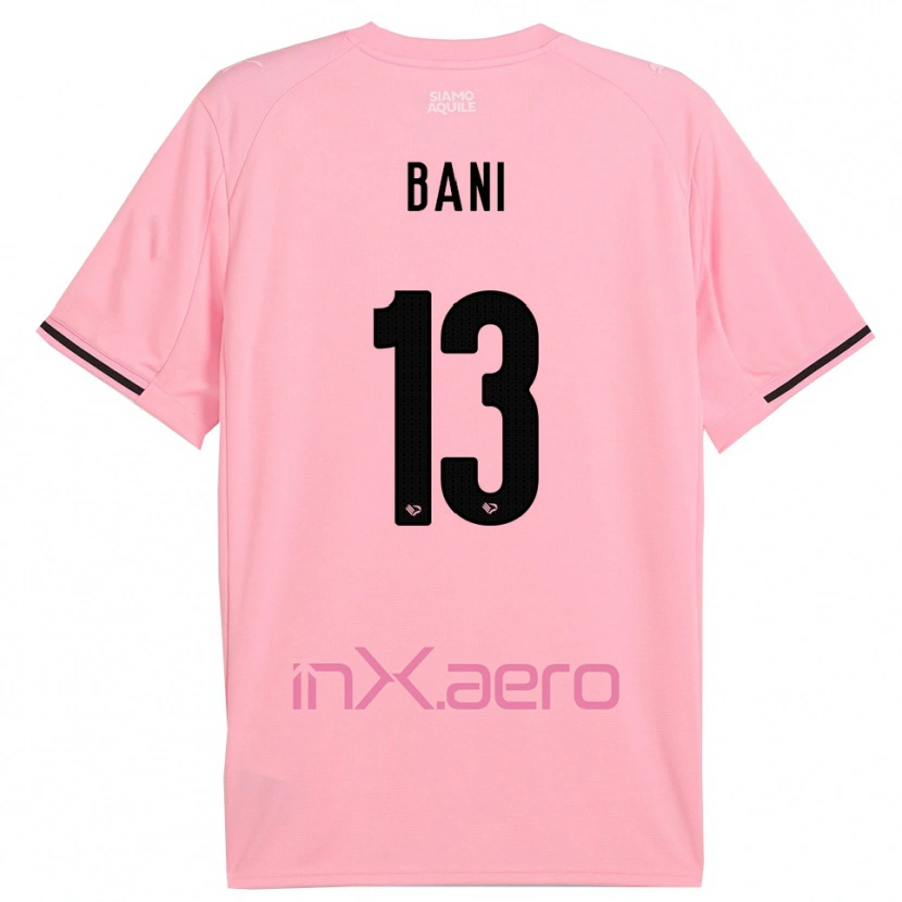 Danxen Niño Camiseta Mattia Bani #13 Rosa Negro 1ª Equipación 2025/26 La Camisa México