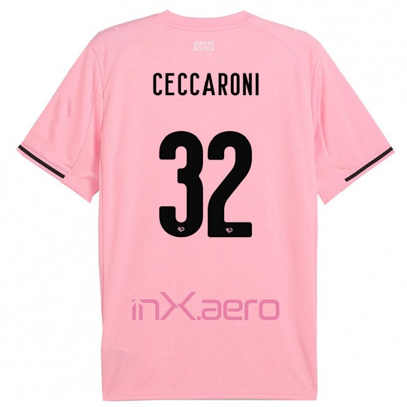 Danxen Niño Camiseta Pietro Ceccaroni #32 Rosa Negro 1ª Equipación 2025/26 La Camisa México