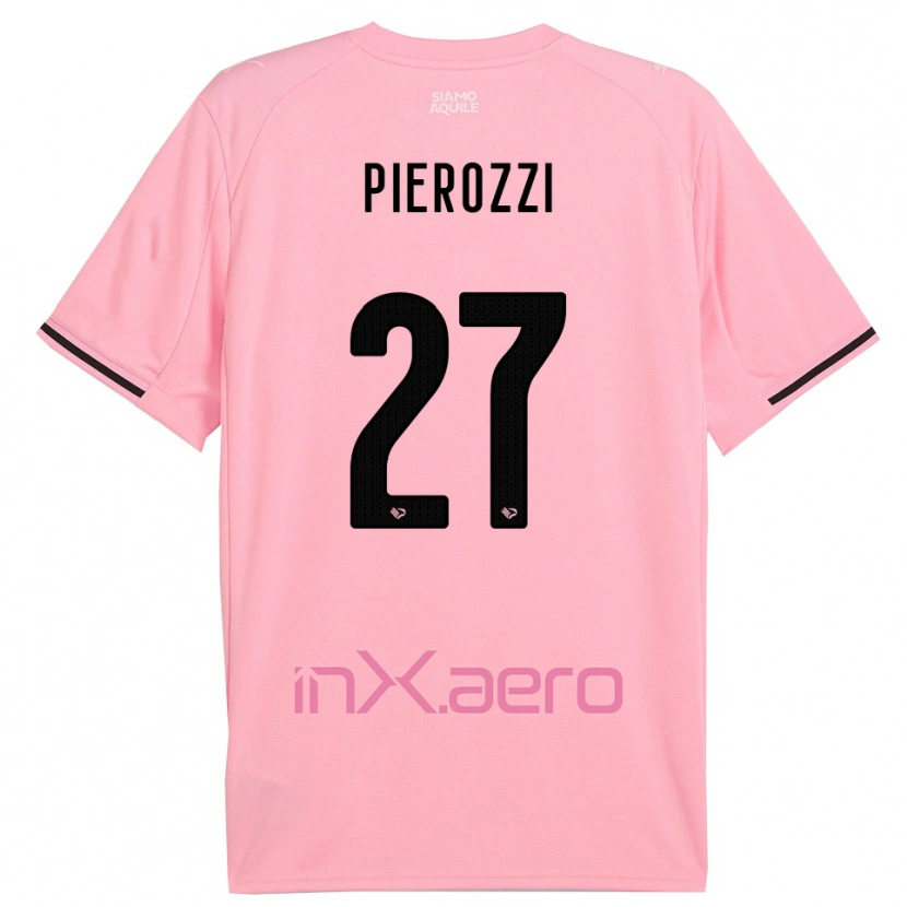 Danxen Niño Camiseta Niccolò Pierozzi #27 Rosa Negro 1ª Equipación 2025/26 La Camisa México