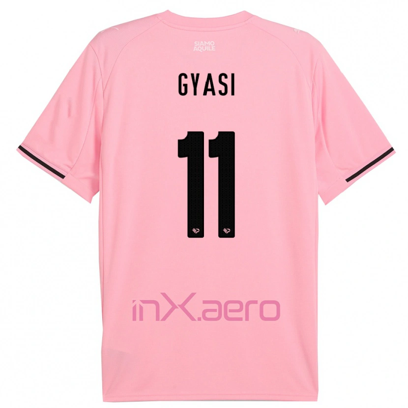 Danxen Niño Camiseta Emmanuel Gyasi #11 Rosa Negro 1ª Equipación 2025/26 La Camisa México