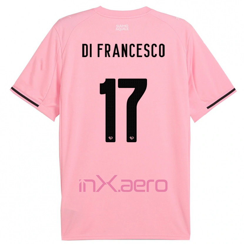 Danxen Niño Camiseta Federico Di Francesco #17 Rosa Negro 1ª Equipación 2025/26 La Camisa México