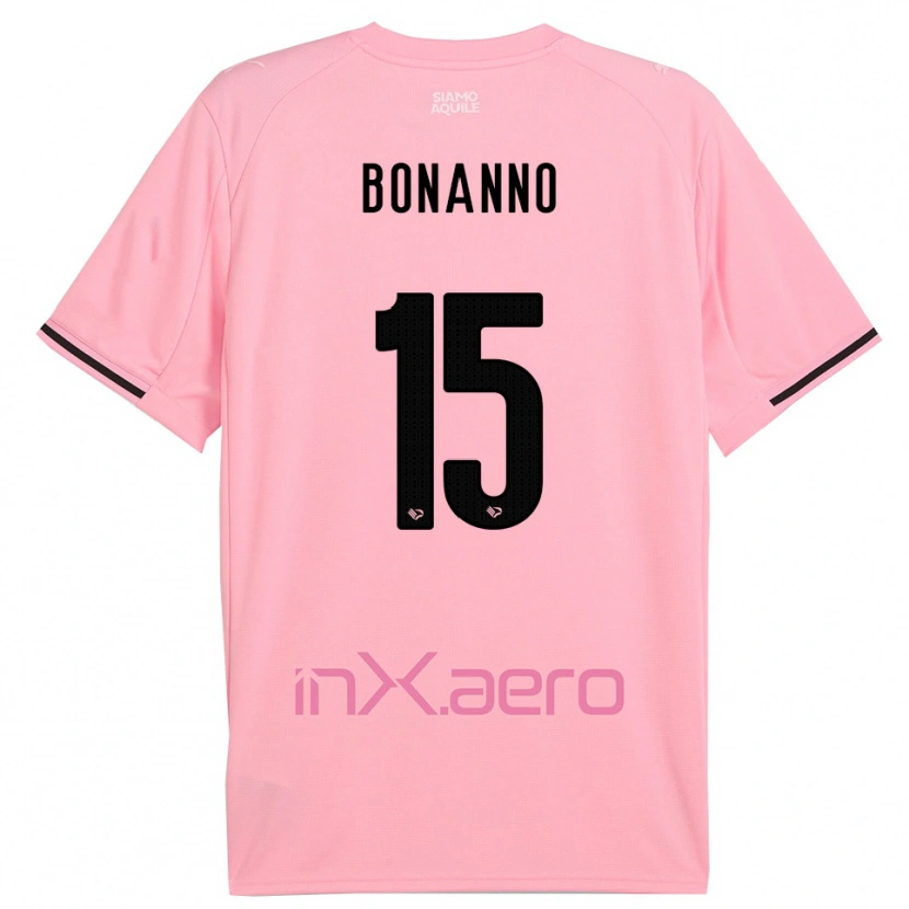 Danxen Niño Camiseta Simone Bonanno #15 Rosa Negro 1ª Equipación 2025/26 La Camisa México