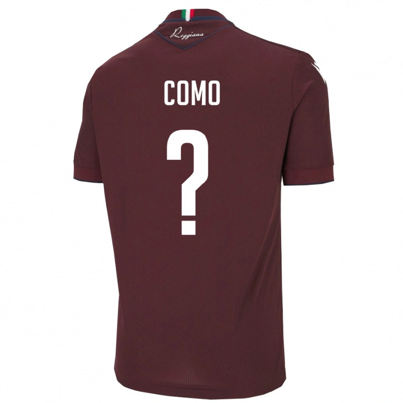 Danxen Niño Camiseta Como Giorgia #0 Borgoña Blanco 1ª Equipación 2025/26 La Camisa México