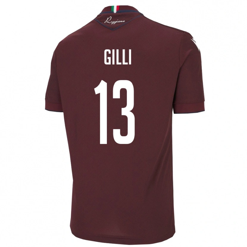Danxen Niño Camiseta Alberto Gilli #13 Borgoña Blanco 1ª Equipación 2025/26 La Camisa México