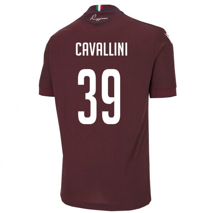 Danxen Niño Camiseta Giacomo Cavallini #39 Borgoña Blanco 1ª Equipación 2025/26 La Camisa México