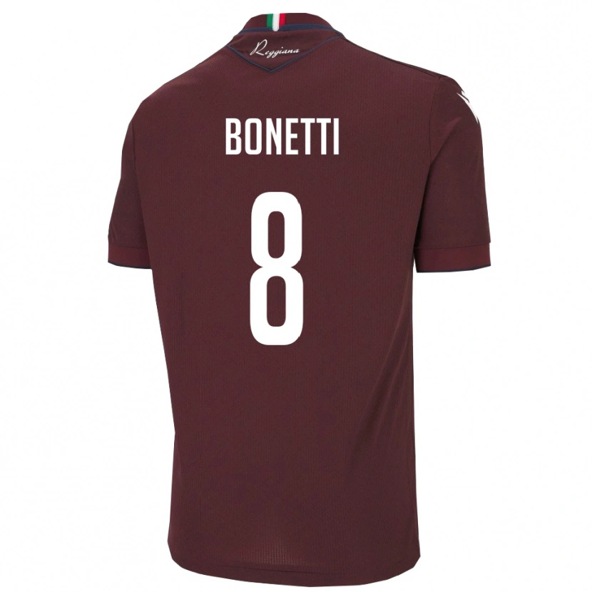 Danxen Niño Camiseta Simone Bonetti #8 Borgoña Blanco 1ª Equipación 2025/26 La Camisa México