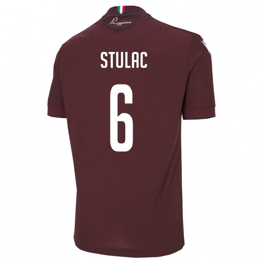 Danxen Niño Camiseta Leo Stulac #6 Borgoña Blanco 1ª Equipación 2025/26 La Camisa México