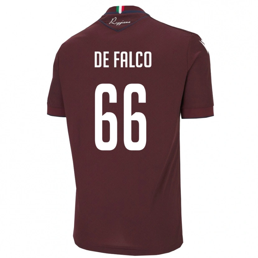 Danxen Niño Camiseta Cristian De Falco #66 Borgoña Blanco 1ª Equipación 2025/26 La Camisa México