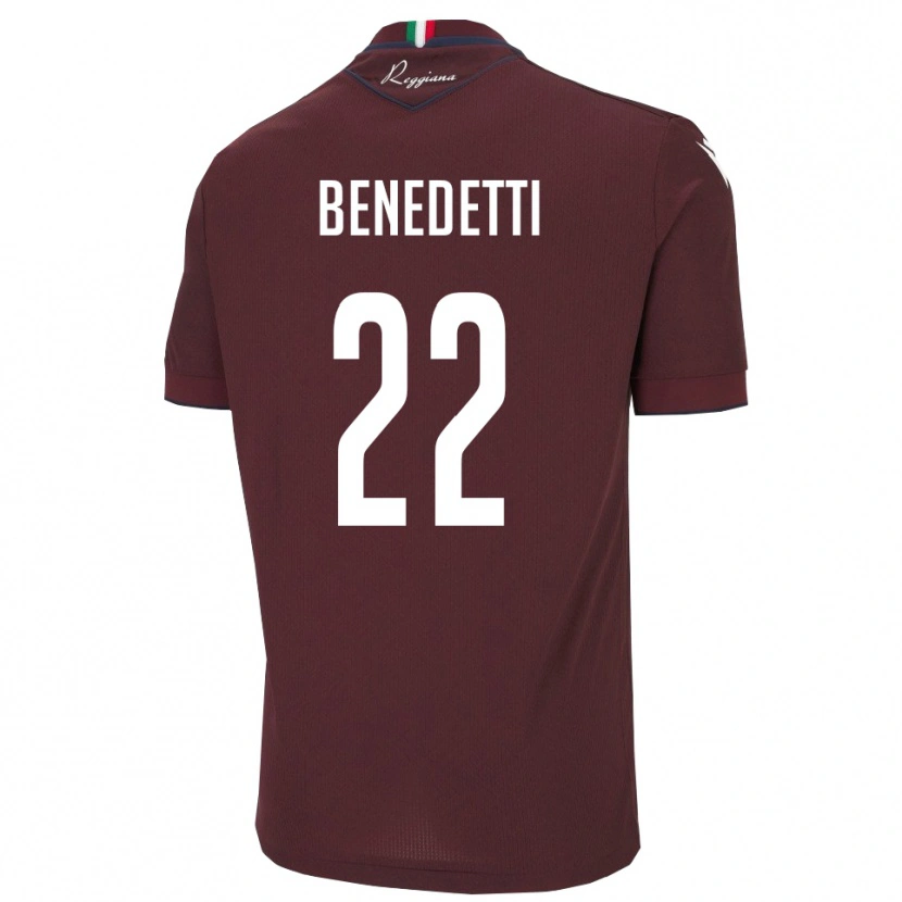 Danxen Niño Camiseta Samuele Benedetti #22 Borgoña Blanco 1ª Equipación 2025/26 La Camisa México