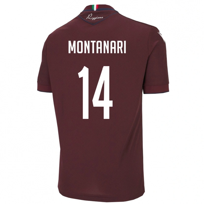 Danxen Niño Camiseta Giacomo Montanari #14 Borgoña Blanco 1ª Equipación 2025/26 La Camisa México