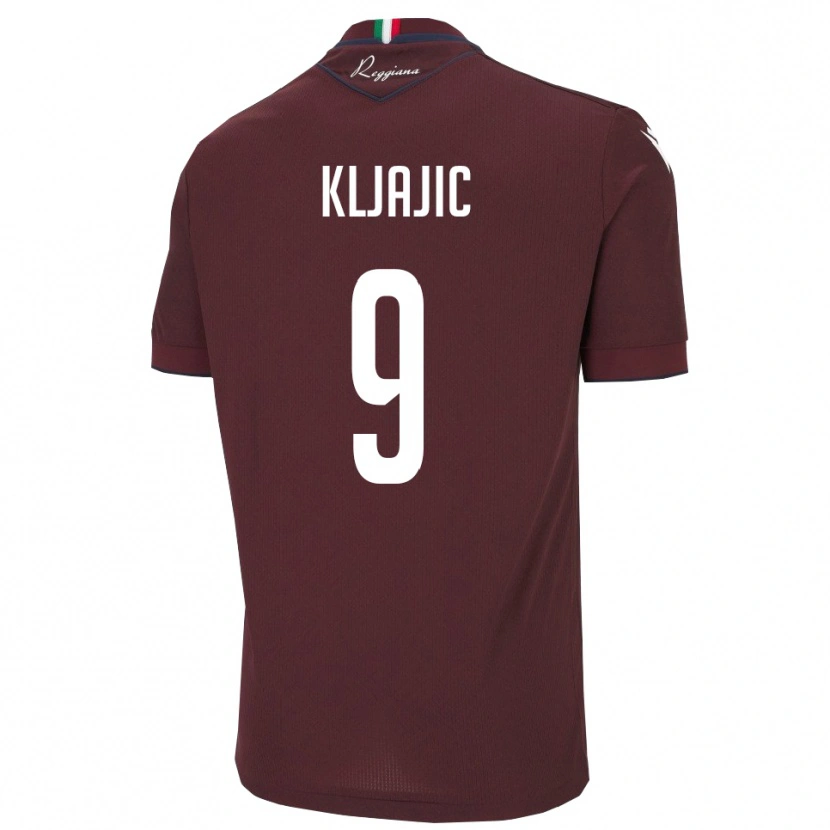 Danxen Niño Camiseta Noa Kljajic #9 Borgoña Blanco 1ª Equipación 2025/26 La Camisa México