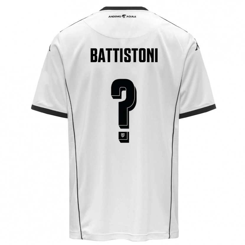 Danxen Niño Camiseta Gabriele Battistoni #0 Blanco Negro 1ª Equipación 2025/26 La Camisa México