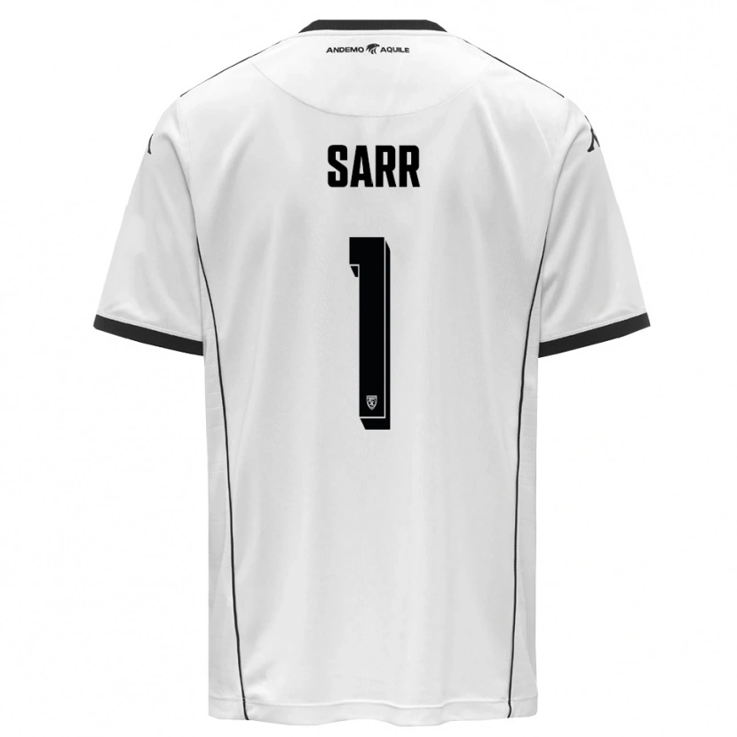 Danxen Niño Camiseta Mouhamadou Sarr #1 Blanco Negro 1ª Equipación 2025/26 La Camisa México