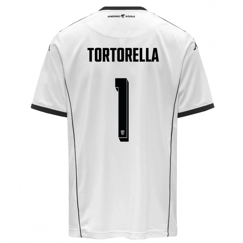 Danxen Niño Camiseta Diego Tortorella #1 Blanco Negro 1ª Equipación 2025/26 La Camisa México