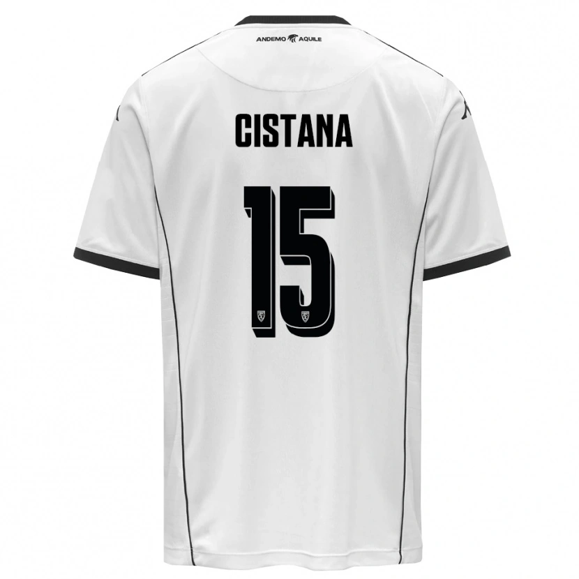 Danxen Niño Camiseta Andrea Cistana #15 Blanco Negro 1ª Equipación 2025/26 La Camisa México