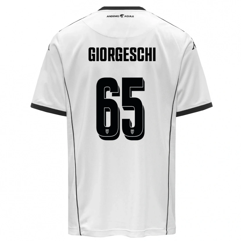 Danxen Niño Camiseta Simone Giorgeschi #65 Blanco Negro 1ª Equipación 2025/26 La Camisa México