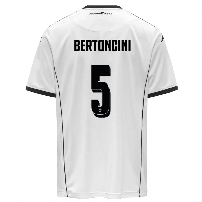 Danxen Niño Camiseta Andrea Bertoncini #5 Blanco Negro 1ª Equipación 2025/26 La Camisa México