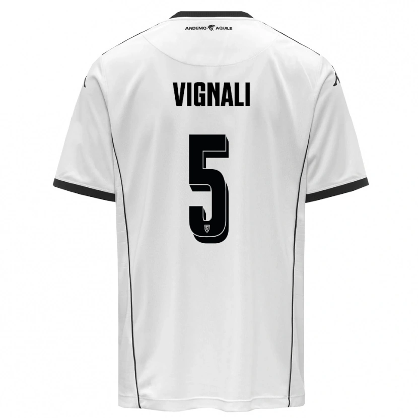 Danxen Niño Camiseta Diego Vignali #5 Blanco Negro 1ª Equipación 2025/26 La Camisa México