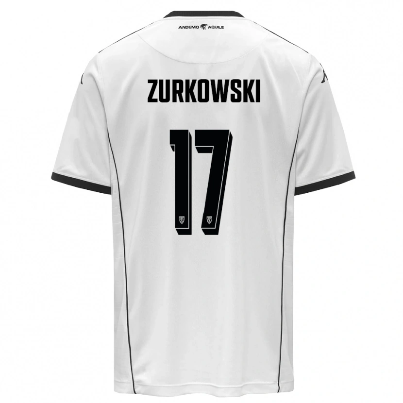 Danxen Niño Camiseta Szymon Żurkowski #17 Blanco Negro 1ª Equipación 2025/26 La Camisa México