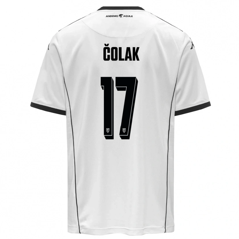 Danxen Niño Camiseta Antonio Colak #17 Blanco Negro 1ª Equipación 2025/26 La Camisa México
