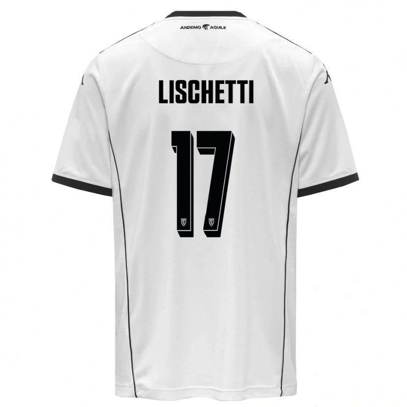 Danxen Niño Camiseta Lorenzo Lischetti #17 Blanco Negro 1ª Equipación 2025/26 La Camisa México