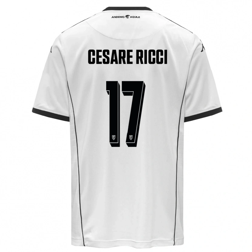 Danxen Niño Camiseta Elia Cesare Ricci #17 Blanco Negro 1ª Equipación 2025/26 La Camisa México