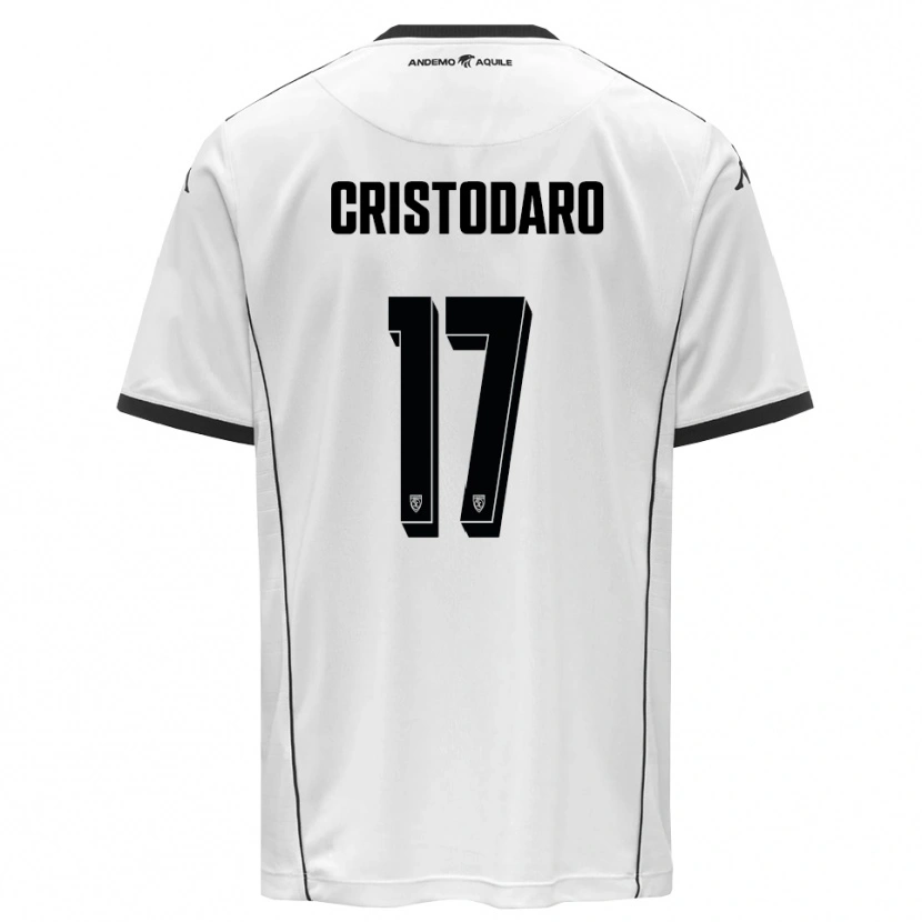 Danxen Niño Camiseta Lorenzo Cristodaro #17 Blanco Negro 1ª Equipación 2025/26 La Camisa México