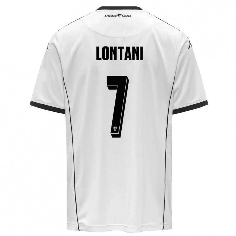 Danxen Niño Camiseta Matteo Lontani #7 Blanco Negro 1ª Equipación 2025/26 La Camisa México
