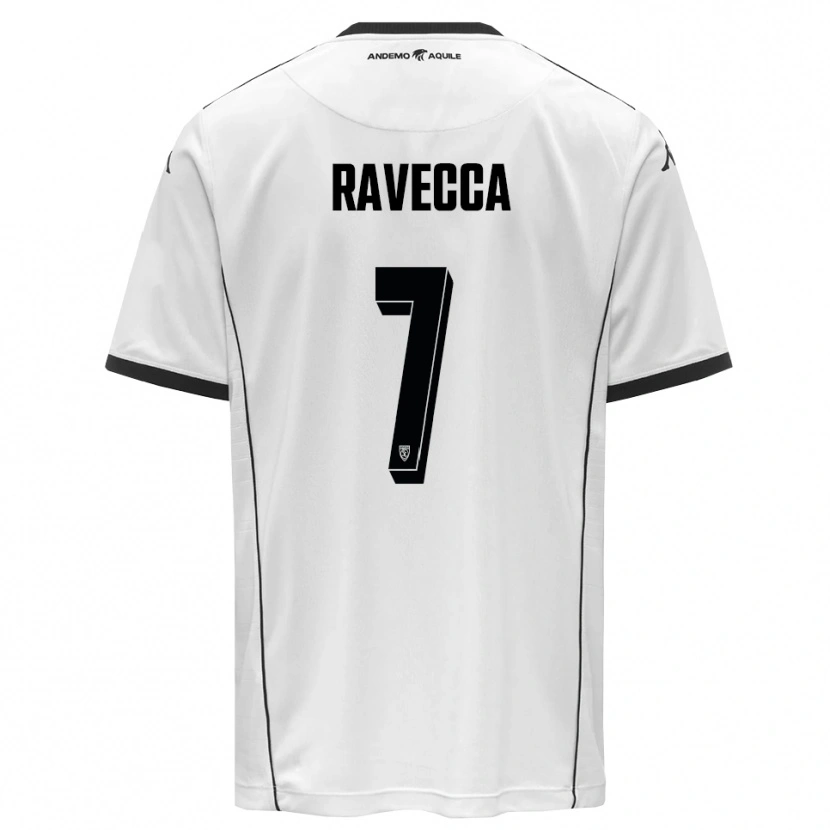 Danxen Niño Camiseta Edoardo Ravecca #7 Blanco Negro 1ª Equipación 2025/26 La Camisa México