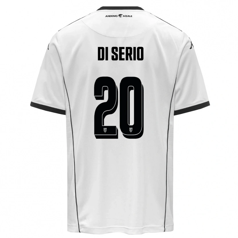 Danxen Niño Camiseta Giuseppe Di Serio #20 Blanco Negro 1ª Equipación 2025/26 La Camisa México