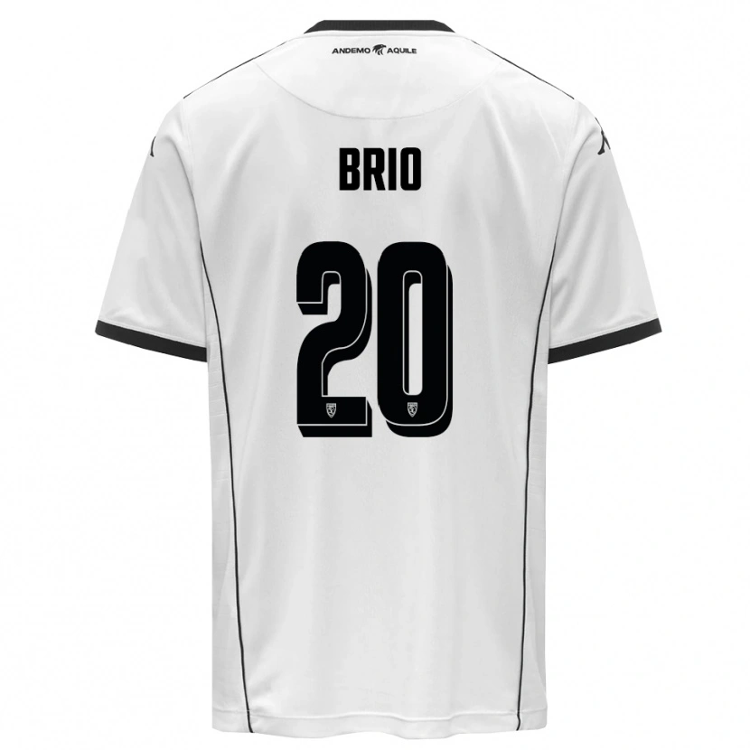 Danxen Niño Camiseta Alessandro Brio #20 Blanco Negro 1ª Equipación 2025/26 La Camisa México
