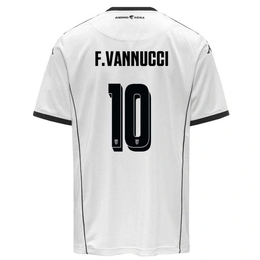 Danxen Niño Camiseta Federico Vannucci #10 Blanco Negro 1ª Equipación 2025/26 La Camisa México