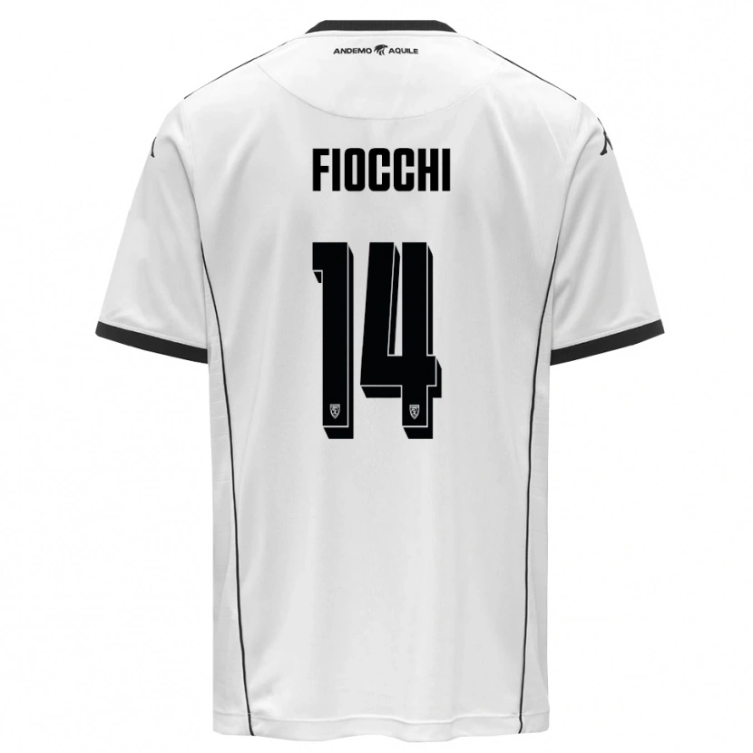Danxen Niño Camiseta Marco Fiocchi #14 Blanco Negro 1ª Equipación 2025/26 La Camisa México