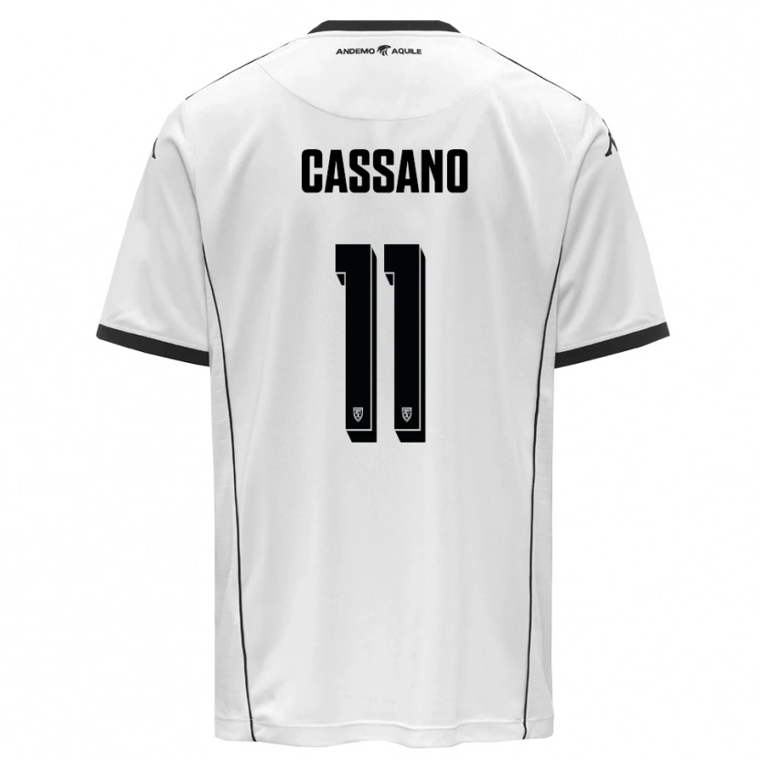 Danxen Niño Camiseta Armando Cassano #11 Blanco Negro 1ª Equipación 2025/26 La Camisa México