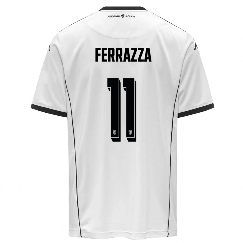 Danxen Niño Camiseta Diego Ferrazza #11 Blanco Negro 1ª Equipación 2025/26 La Camisa México