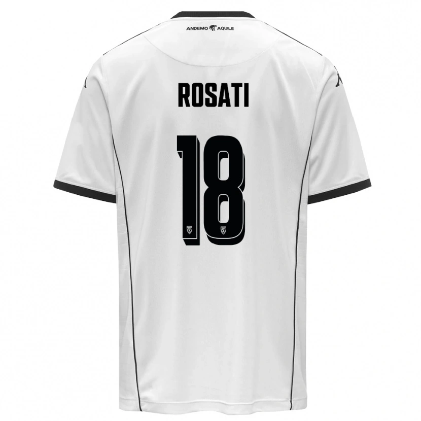 Danxen Niño Camiseta Riccardo Rosati #18 Blanco Negro 1ª Equipación 2025/26 La Camisa México