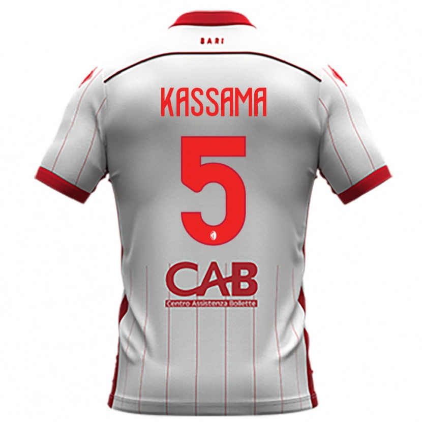 Danxen Niño Camiseta Sheriff Kassama #5 Blanco Rojo 1ª Equipación 2025/26 La Camisa México